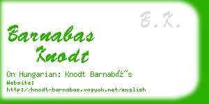 barnabas knodt business card